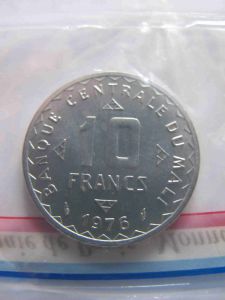 Мали 10 франков 1976 ESSAI - проба