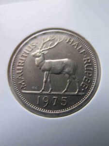 Маврикий 1/2 рупии 1975