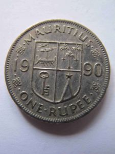 Маврикий 1 рупия 1990