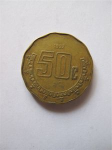 Мексика 50 сентаво 1992