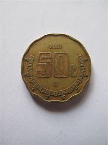 Мексика 50 сентаво 2001