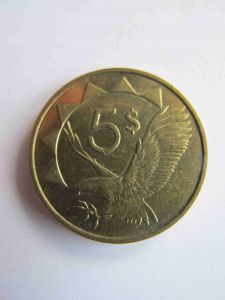 Намибия 5 долларов 1993 года