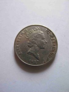 Новая Зеландия 10 центов 1987