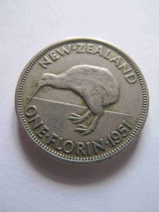 Новая Зеландия 1 флорин 1951