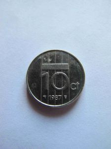 Нидерланды 10 центов 1987