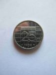 Монета Нидерланды 25 центов 1989