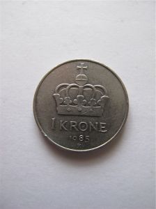 Норвегия 1 крона 1985
