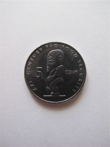 Монета Острова Кука 5 центов 2000 FAO