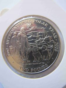 Монета Южная Джорджия и Южные Сэндвичевы острова 2 фунта 2007