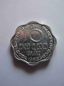 Шри-Ланка 10 центов 1988 au