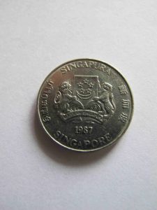 Сингапур 20 центов 1987