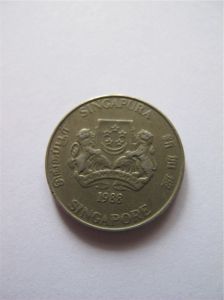 Сингапур 20 центов 1988