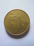 Монета Словакия 1 крона 1993