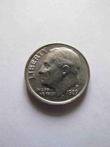 США 10 центов 1989 P