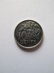Монета Тринидад и Тобаго 10 центов 2005
