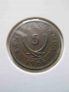 Уганда 5 центов 1966