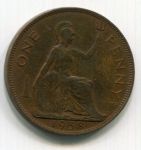 Монета Великобритания 1 пенни 1938