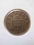 Монета Великобритания 1 пенни 1987