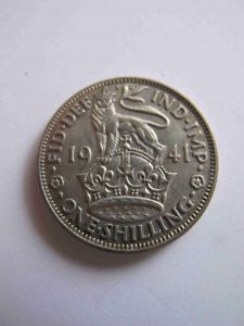 Великобритания 1 шиллинг 1941 Английский Серебро