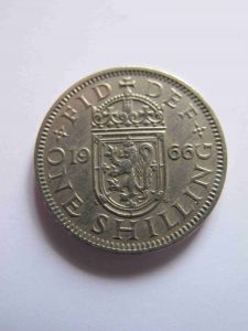Великобритания 1 шиллинг 1966 Шотландский герб  ЕЛИЗАВЕТА II