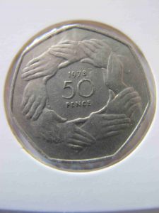 Великобритания 50 пенсов 1973