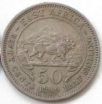 Монета Британская Восточная Африка 1/2 шиллинга 1949