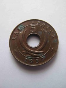 Британская Восточная Африка и 5 центов 1937 H
