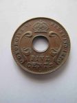 Монета Британская Восточная Африка 5 центов 1937 H