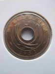 Монета Британская Восточная Африка 5 центов 1952