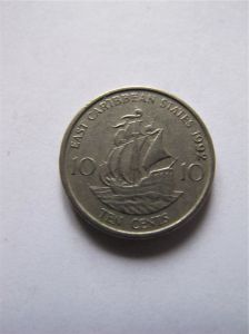 Восточно-Карибские штаты 10 центов 1992