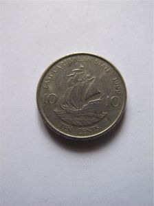 Восточно-Карибские штаты 10 центов 1999