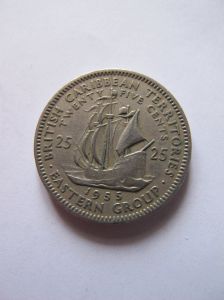 Восточно-Карибские штаты 25 центов 1955