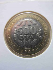 Западная Африка 500 франков 2005