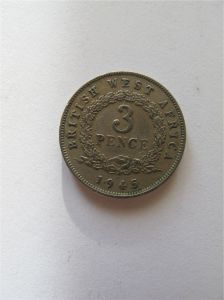 Монета Британская Западная Африка 3 пенса 1945 KN