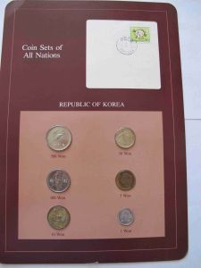 Набор монет Южная Корея - Coins of All Nations